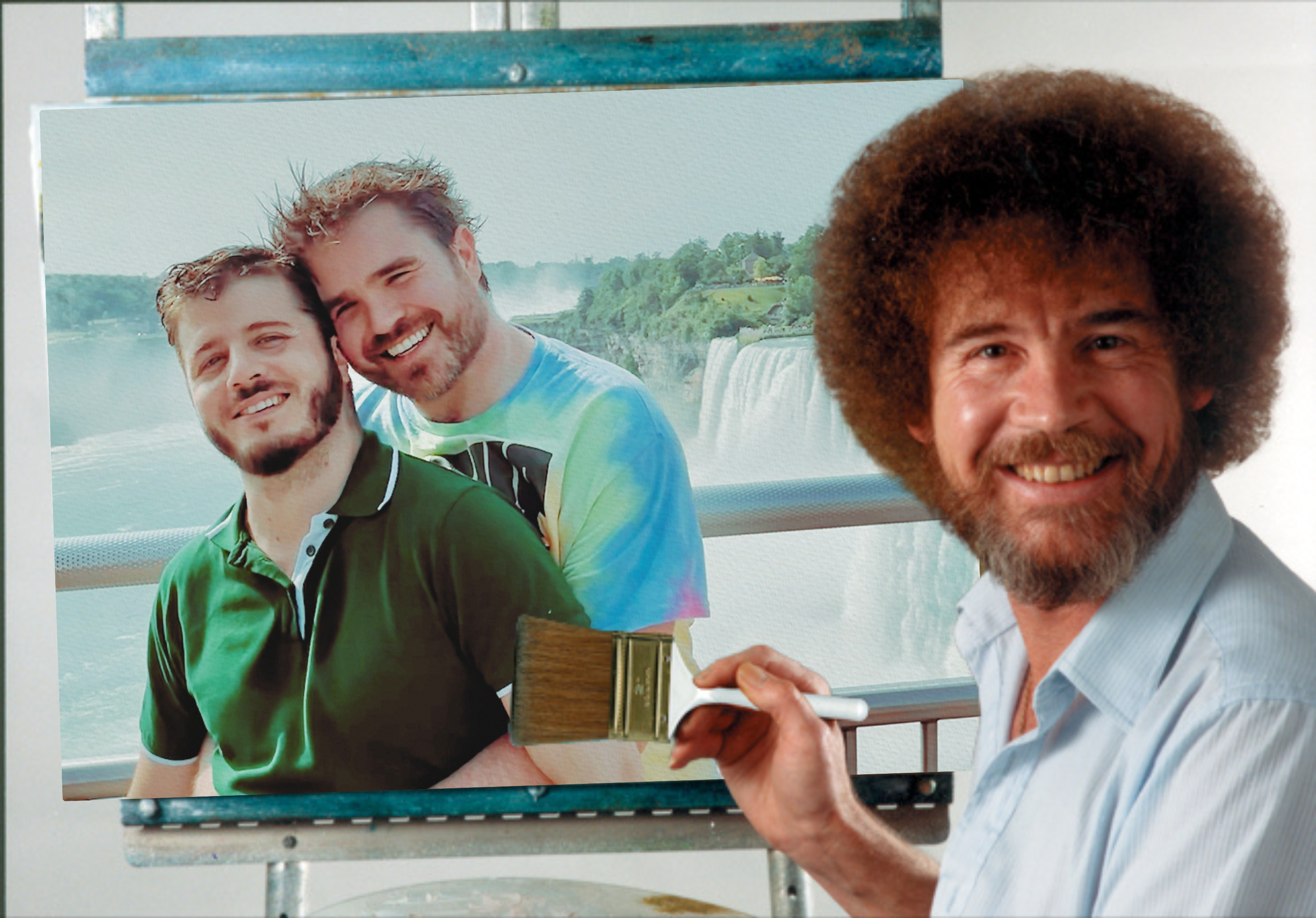 Bob Ross paints the creators of Now That