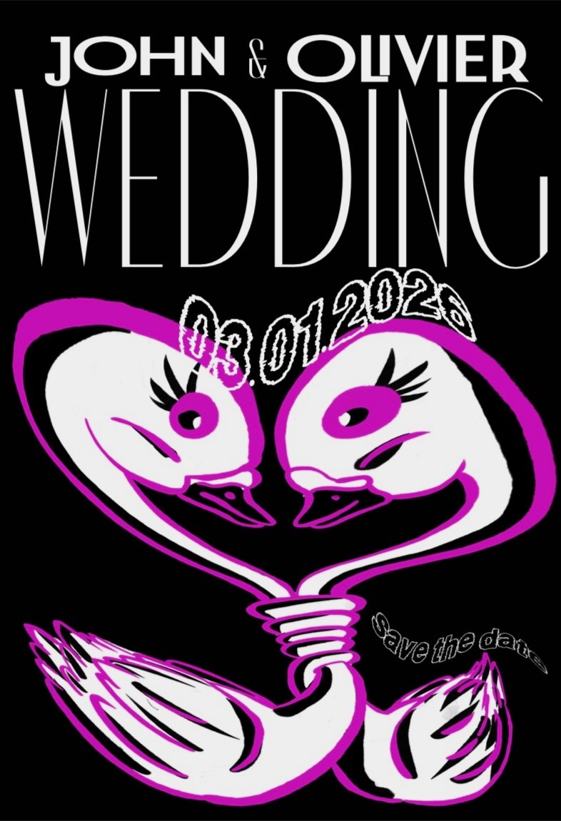 two intertwined swans